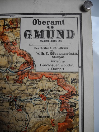 Landkarte oberamt gmünd - landkarte,