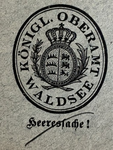 Siegel königl oberamt - königl.,
