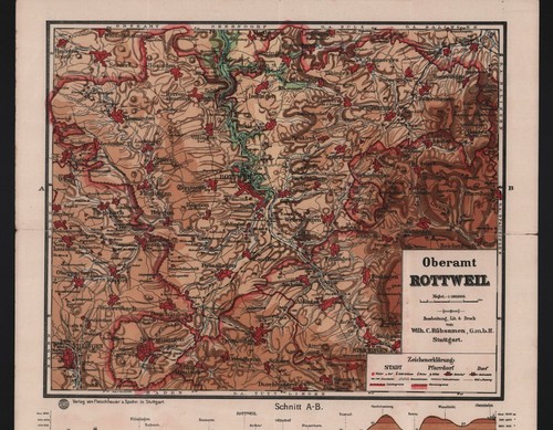 Landkarte map 1930 oberamt - landkarte,