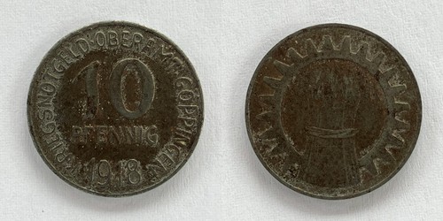 Münze pfennig 1918 eisen - 10,