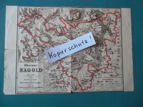 Karte von dem oberamt - oberamt, nagold