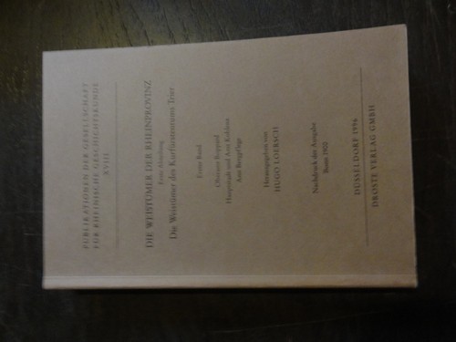 Weistümer kurfürstentums - weistümer,