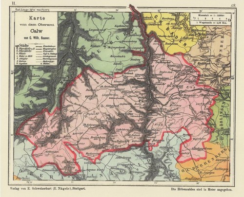 Oberamt calw bauser hand - bauser, hand-atlas