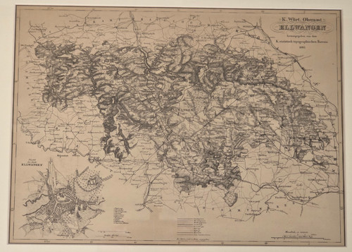 Antike landkarte 1885 - landkarte,