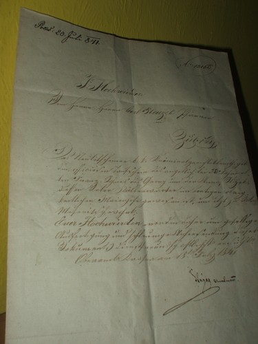 Zübitz brief oberamt krasna - brief,