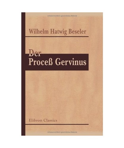 Der proceß gervinus - der,