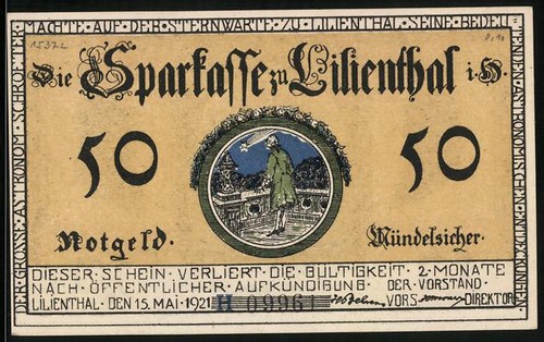 Notgeld lilienthal bremen - lilienthal, /