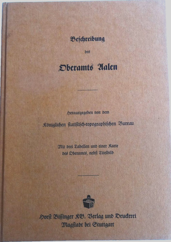 Aalen beschreibung oberamt - aalen, -beschreibung